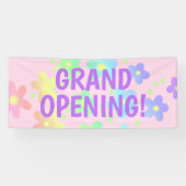 GRAND OUVERTURE ! Bannière Pastel Arc-en-ciel (Horizontal)