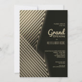Grand ouverture Gold Neon Lights Invitations (Devant)