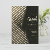 Grand ouverture Gold Neon Lights Invitations (Debout devant)