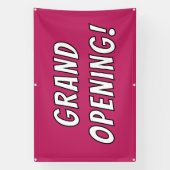 Grand Ouverture Rose ! Banderole (Verticale)