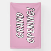 Grand Ouverture Rose ! Banderole (Verticale)