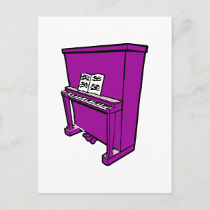 grand paars rechtop piano met muziek.png briefkaart
