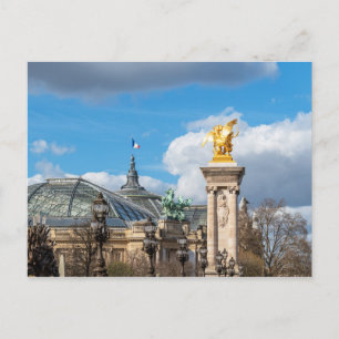 Grand Palais en Pont Alexandre III-brug - Parijs Briefkaart