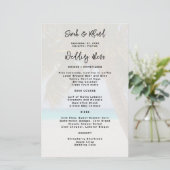 Grand Palm Tree Beach Wedding Menu Personnalisé (Debout devant)