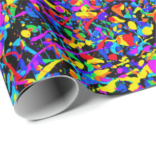 Grand papier cadeau éclaboussé