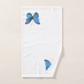 Grand papillon Morpho bleu (Serviette à main)