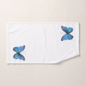 Grand papillon Morpho bleu (Serviette à main)