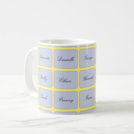 Grand-Parent Grand-Enfants Nom Mug (Devant gauche)