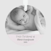 Grand-parents 1er Noël Nom personnalisé Photo (dos)