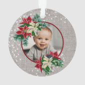 Grand-parents 1er Noël Poinsettia Photo (dos)