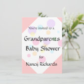 Grand-parents Baby shower Invitation - Fille bébé (Debout devant)