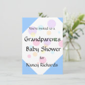 Grand-parents Baby shower Invitation - Garçon bébé (Debout devant)