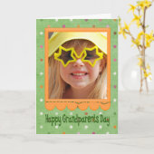 Grand-parents carte photo (Fleur jaune)