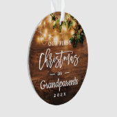 Grand-parents First Christmas String Lights Photo (devant)
