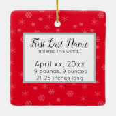 Grand-parents personnalisés Ornement de Noël (Dos)