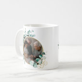 Grand-parents photo eucalyptus Wreath Coffee Mug (Devant gauche)