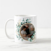 Grand-parents photo eucalyptus Wreath Coffee Mug (Gauche)