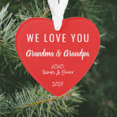 Grand-parents Photo Red Heart