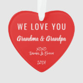 Grand-parents Photo Red Heart (dos)