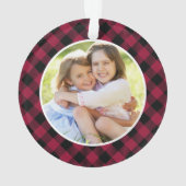 Grand-Parents Plaid Holiday Photo Deux Côtés (dos)