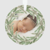 Grand-parents Premier Noël Pine Wreath Photo (dos)
