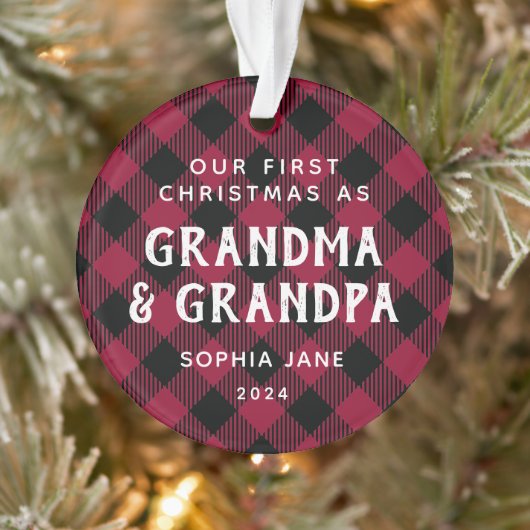 Grand-parents Premiers Noël Russe Photo Plaid (Arbre)