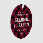 Grand-parents Premiers Noël Russe Photo Plaid (devant)