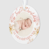 Grand-parents Premiers Snowflakes Blush de Noël (devant)