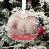 Grand-parents Premiers Snowflakes de Noël Baby Pho