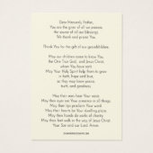 Grand-parents Prière pour petits-enfants Religieux (Dos)