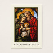 Grand-parents Prière Vitrail Religieux (Devant)
