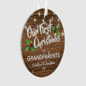 Grand-parents rustiques photo de Noël (devant)