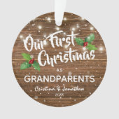 Grand-parents rustiques photo de Noël (devant)