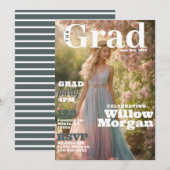 Grand Party Photo Magazine Couverture Invitation (Devant / Derrière)