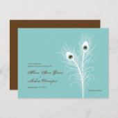 Grand Peacocks sparen de Uitnodiging van de Datum (Voorkant / Achterkant)