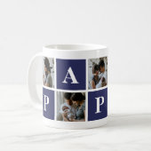 Grand-père 5 Photo Collage Papa Mug (Devant gauche)
