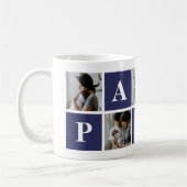 Grand-père 5 Photo Collage Papa Mug (Gauche)