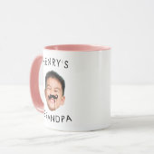 Grand-père Anniversaire, Visage bébé, Mug pour gra (Devant gauche)