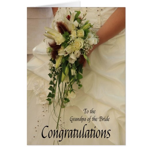 grand-père de la mariée mariage félicitations (Devant)