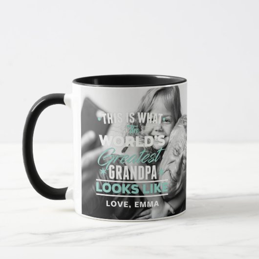Grand-père du monde | Photo Collage Mug (Gauche)