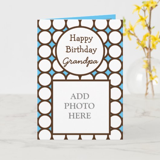 Grand-père d'un Carte photo Abstrait moderne (Fleur jaune)