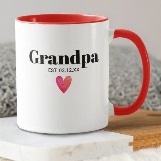 Grand-père Faire-part de naissance Mug