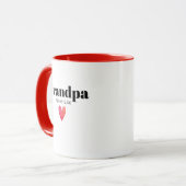 Grand-père Faire-part de naissance Mug (Devant gauche)