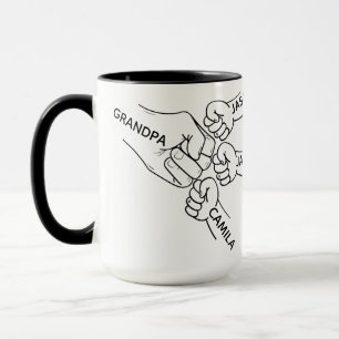 Grand-Père Fist Bump Mug, Grand-Père Mug Avec Des