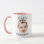 Grand-père Mug Cadeau, Bébé Photo Mug, Bébé Face C (Gauche)