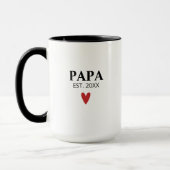 Grand-père noir blanc Faire-part de naissance Mug (Gauche)
