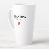 Grand-père noir blanc Faire-part de naissance Mug (Angle gauche)