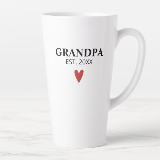 Grand-père noir blanc Faire-part de naissance Mug (Droite)