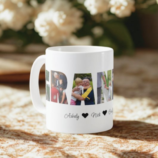 Grand-père Photo Collage Mug avec 7 photos