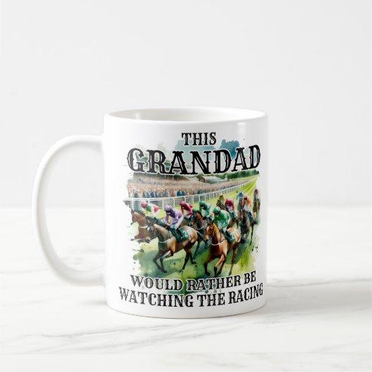 Grand-Père Préférerait Observer Horse Racing Mug (Gauche)